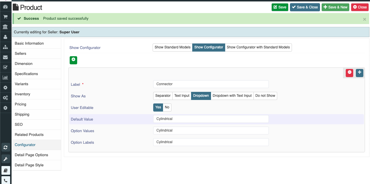 Product Configuration